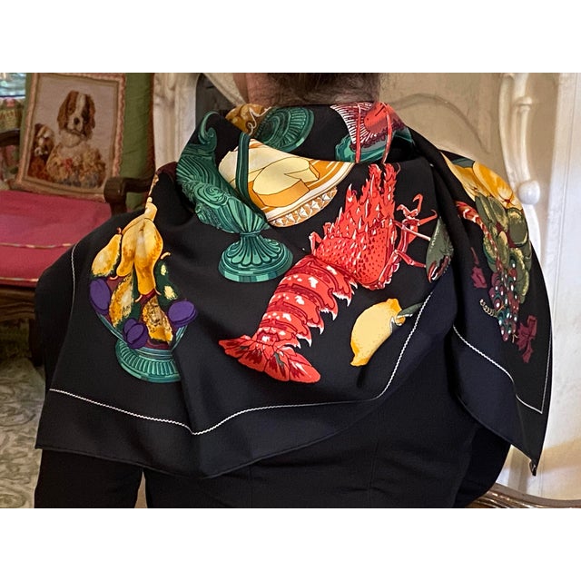 1960s Hermes Scarf "Gastronomie" For Sale - Image 9 of 11