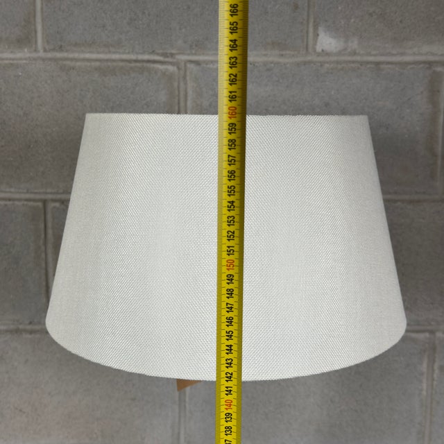 Eglo Floor Lamp in Wood and Brass For Sale - Image 10 of 11