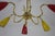 Mid 20th Century Colorful Mid-Century Brass 6-Arm Sputnik Chandelier, 1950s For Sale - Image 5 of 9