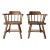 Pair of Antique Craftsman Wood Barrel Arm Chairs For Sale
