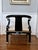 Late 20th Century Late 20th Century Pair of James Mont Style Black Lacquer Horseshoe Chairs For Sale - Image 5 of 9