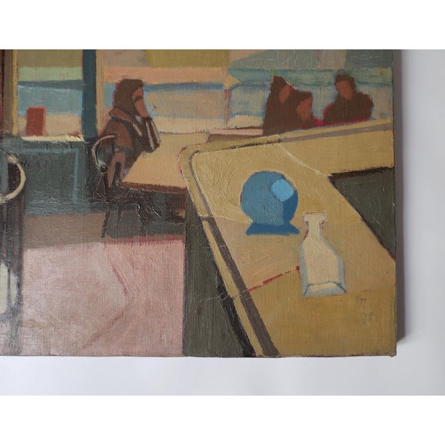 Black Frank Chludinski, Figurative Composition, 1970s, Oil Painting on Canvas For Sale - Image 8 of 13