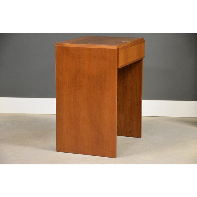 1960s 1960s Refinished Teak Mid Century Danish Desk Vanity For Sale - Image 5 of 8