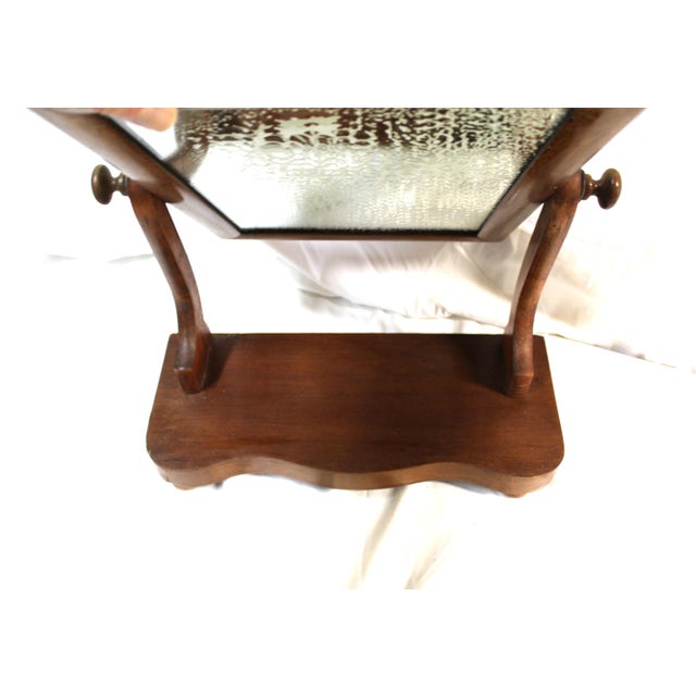 Vintage Vanity Wood Adjustable Mirror, English For Sale - Image 4 of 8