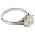 1930s Art Deco Gia 2.37 Carat Diamond 18k White Gold Engagement Ring, Size 8.75 For Sale - Image 4 of 6