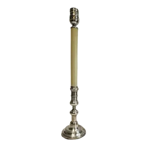 1960s French Silver Plated Candlestick Lamps Electric