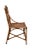 4 Vintage Rattan Style Side Chairs, Cane Seats With Green/White Cushions For Sale In West Palm - Image 6 of 8