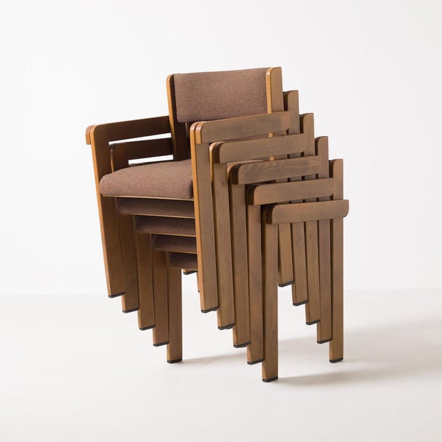 Wood Postmodern Stackable Dining Armchair from Wiesner-Hager, Austria, 1980s For Sale - Image 7 of 10