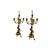 Mid 20th Century Candelabra Pair Brass 4 Arms With Cherub Angel Figures Vintage French Decor For Sale In Tulsa - Image 6 of 9