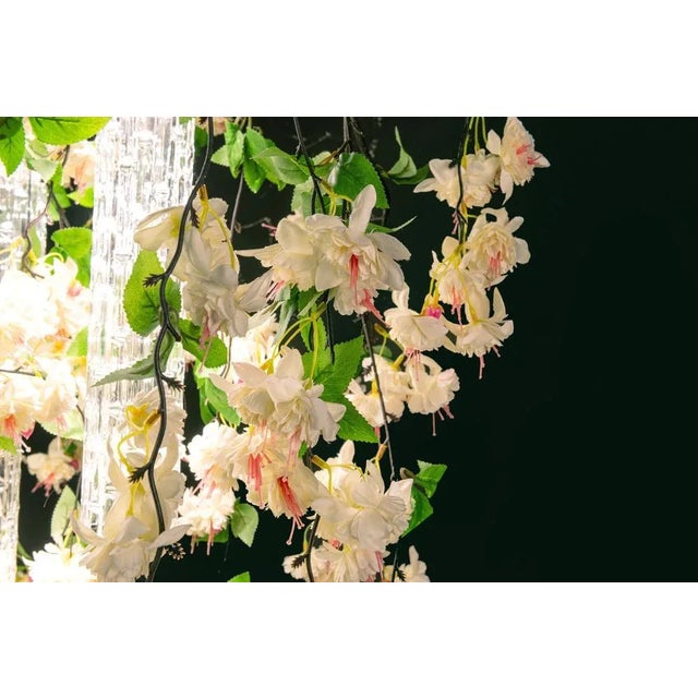 Flower Power Fuchsia Cascade Square Chandelier in Pink-Cream Color from VGnewtrend, Italy For Sale - Image 4 of 6