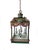 Green Vintage French Regency Style Tole Peinte Lantern Chandelier For Sale - Image 8 of 10