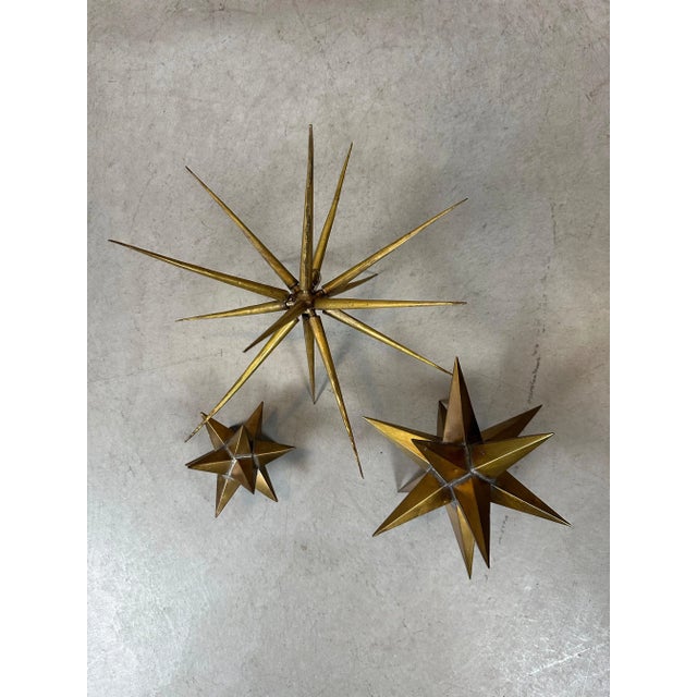 Vintage Geometric Figures in Brass, 1970s, Set of 3 For Sale - Image 3 of 7