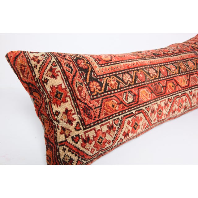 Vintage Antique Persian Rug Lumbar Pillow Cover – Tribal Decorative Cushion For Sale In Tampa - Image 6 of 10