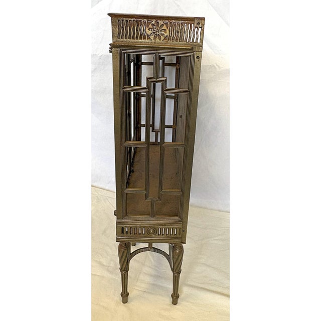 Early 20th Century Antique French Iron Petite Display Cabinet For Sale - Image 5 of 12
