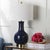 Modern 27.5-Inch H Blue Ceramic Table Lamp - Navy For Sale - Image 3 of 5