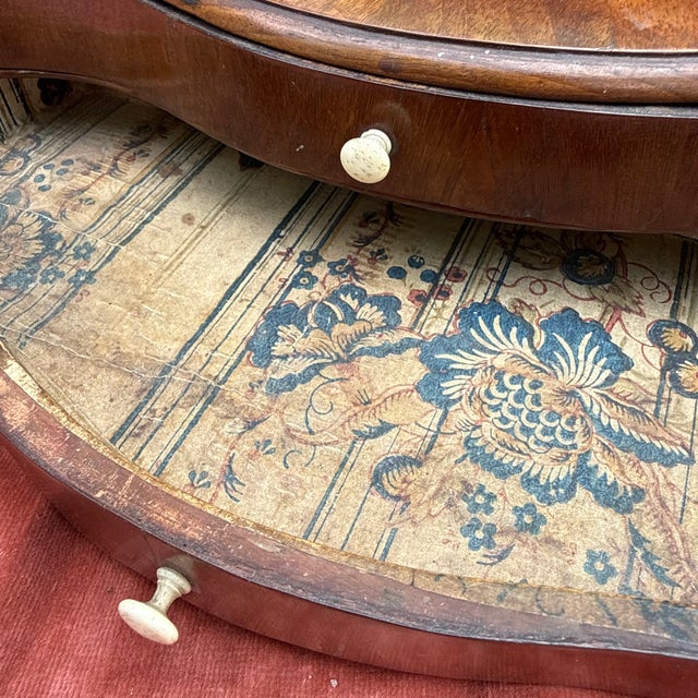 Biedermeier Swiveling Table Mirror with Carved Top For Sale - Image 16 of 18