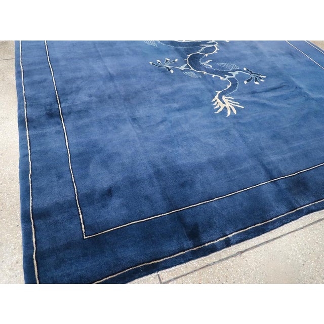 Galerie Shabab Collection Mid-20th Century Chinese Peking Small Room Size Carpet For Sale In New York - Image 6 of 8