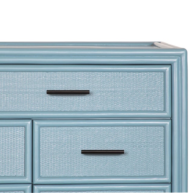 David Francis Bermuda Eight-Drawer Dresser - Pool Blue For Sale - Image 4 of 9