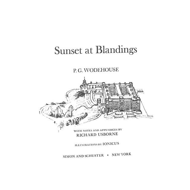Traditional "Sunset at Blandings" 1977 Wodehouse, p.g. For Sale - Image 3 of 5