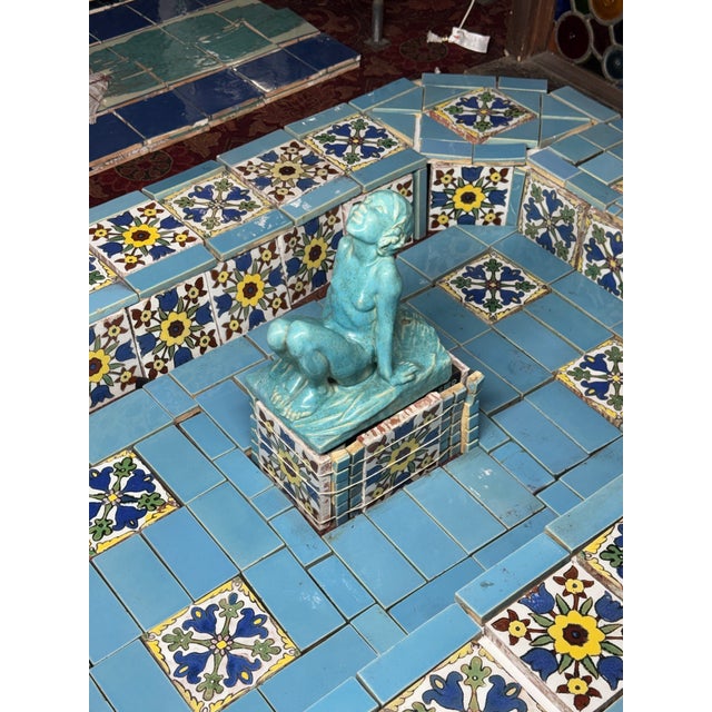 Monumental 1920s Malibu Tile Fountain With Rare Gladding, McBean Figural Spitter For Sale In Los Angeles - Image 6 of 12