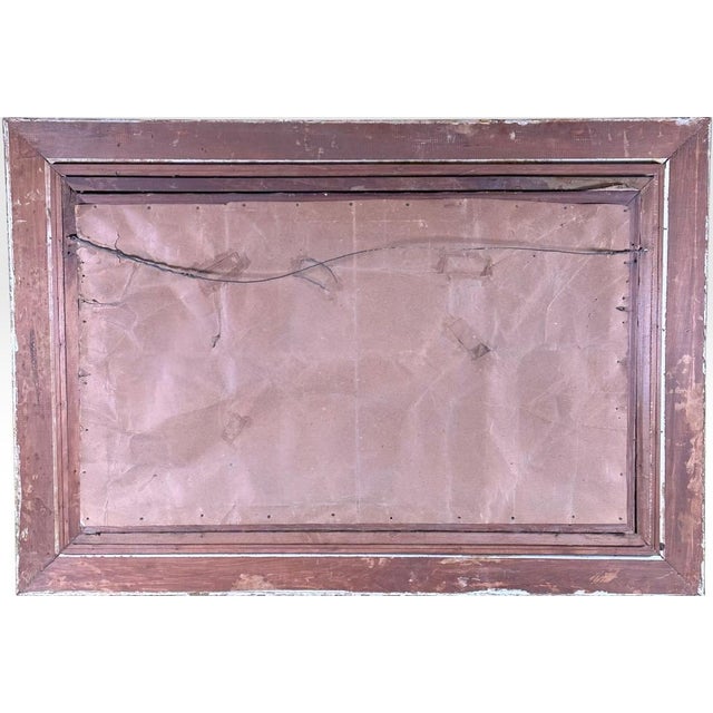 Antique 19th Century River Crossing Landscape Oil Painting in Victorian Gilt Frame For Sale - Image 12 of 13
