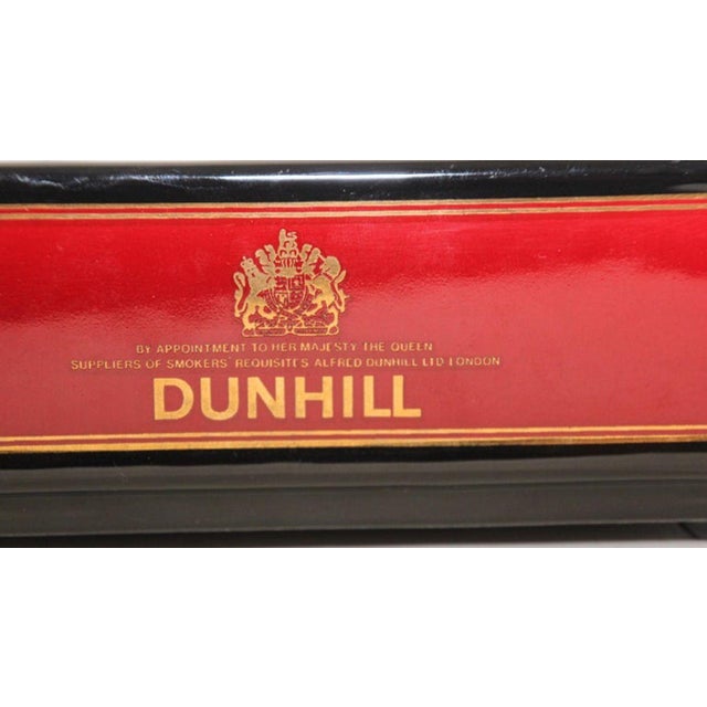Black Dunhill Cigar Ashtray Catchall England Black and Red Collectible 1970 For Sale - Image 8 of 14