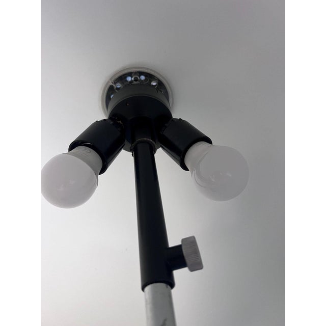 Mid-Century White Mushroom Floor Lamp with Acrylic Glass Shade For Sale - Image 11 of 13