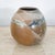 Mid Century Modern Round Vase Blue Tan Glaze Studio Ceramic Weed Vintage Flower For Sale - Image 12 of 12
