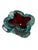 1960s Italian Murano Sommerso Ruby Red & Aqua Art Glass Bowl / Ashtray For Sale - Image 16 of 18