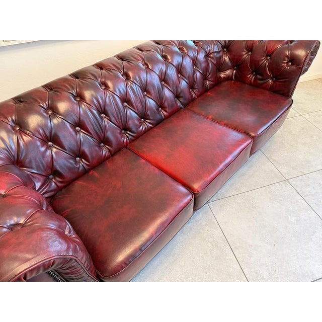 Chesterfield Leather Sofa Set, Set of 3 For Sale - Image 12 of 18