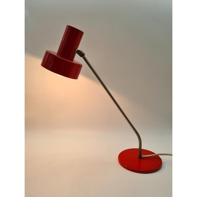 1970s Modernist Red Desk Lamp from Elma, 1970s For Sale - Image 5 of 14