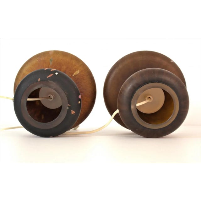 Mushroom-Shaped Glass Table Lamps by Monica Backström for Kosta Boda, 1960s, Set of 2 For Sale - Image 12 of 13