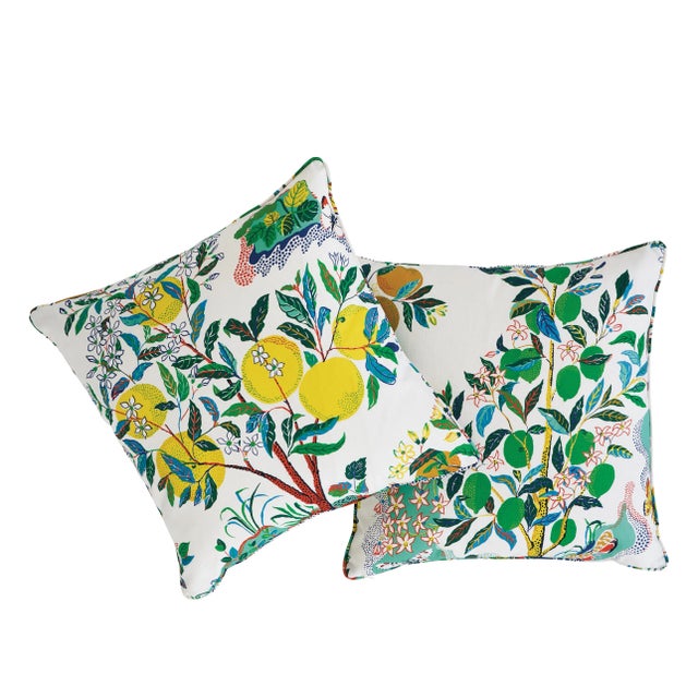 Contemporary Schumacher Citrus Garden Indoor/Outdoor Pillow For Sale - Image 3 of 6