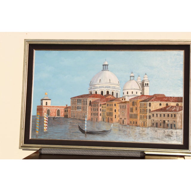 1980s Venetian Canal Art Painting For Sale - Image 4 of 12