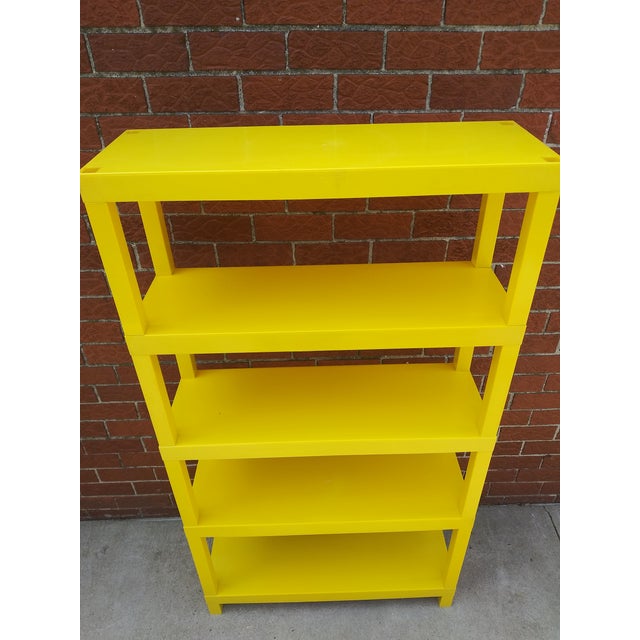 Vintage 1970s Yellow Plastic Modern Shelving Unit / Etagere Chairish