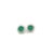 Natural Finely Faceted Quality Emerald and Diamond halo Earrings set on 14k white Gold with 2.99 TCW Certified $3,950...