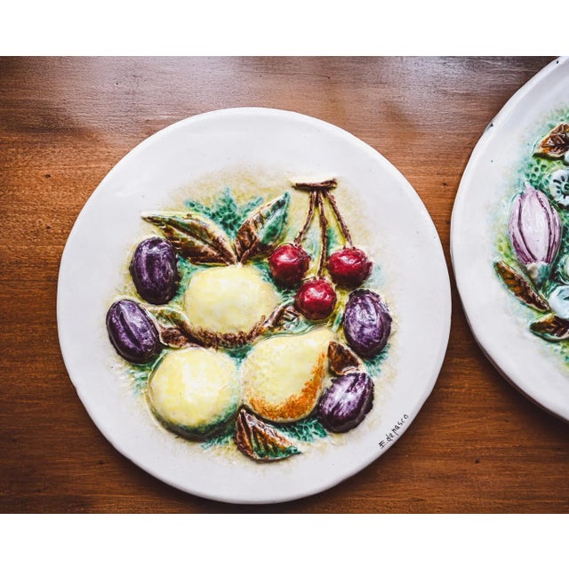 Vintage Italian Maiolica Decorative Plates, Set of 2 For Sale - Image 12 of 12