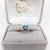Metal Vintage Inspired Blue Diamond Ring: Solid 14k Yellow Gold, Round 6mm, Size 6.75 For Sale - Image 7 of 9