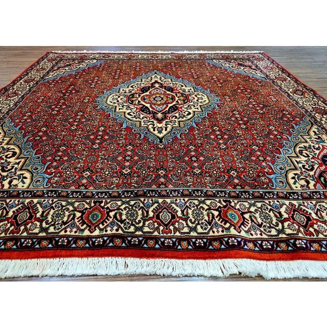 Middle Eastern Bidjar Rug in Pure Wool For Sale - Image 5 of 11