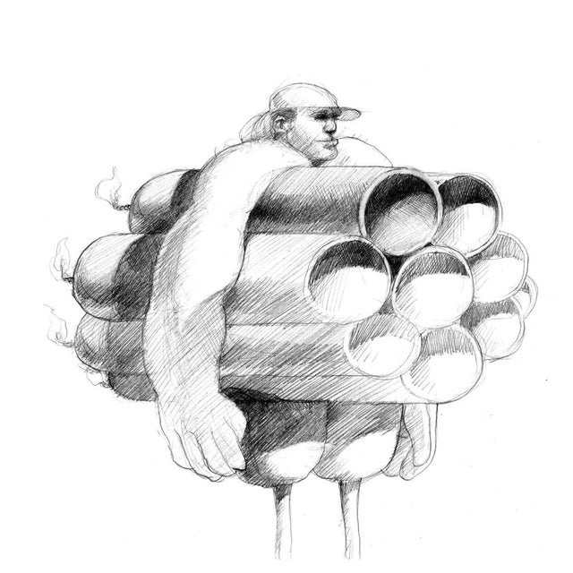 José Molina, Buen Rollo, 1999, Graphite on Paper For Sale