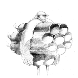 José Molina, Buen Rollo, 1999, Graphite on Paper