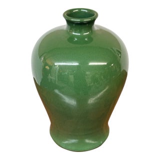 Antique Replica Chinese Green Crackle-Glaze Meiping Vase For Sale