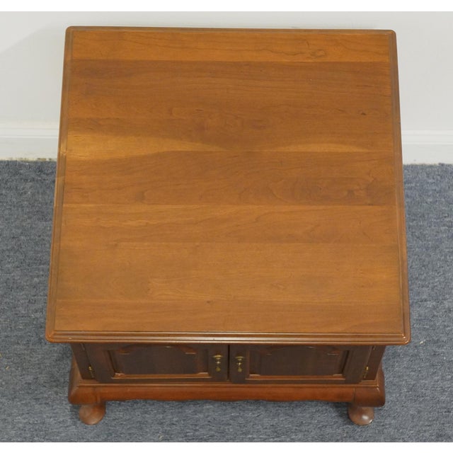Late 20th Century Ethan Allen Georgian Court Solid Cherry Traditional Style 24" Storage Accent End Table 11-8165 - Sheffield Finish For Sale - Image 5 of 11
