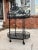 Metal Wrought Iron Outdoor Garden Bar Cart in Black For Sale - Image 7 of 12