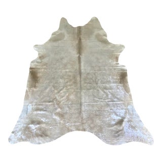 2010s Champagne Silver Frost Brazilian Cowhide 8' X 6' 8" For Sale