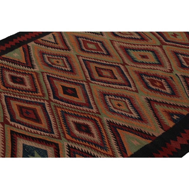 Rug & Kilim 1950s Vintage Afghan Tribal Kilim With Geometric Patterns For Sale - Image 4 of 7