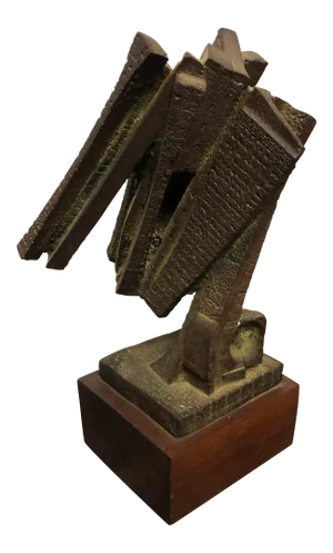 Mid Century Brutalist Modern Layman Jones 1964 Iron Sculpture