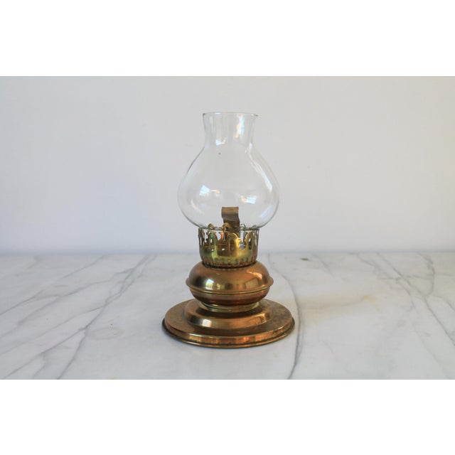 Vintage Brass Candle Holder For Sale - Image 4 of 10