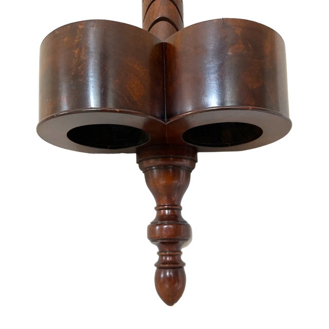 1940s Weiman Heirloom Mahogany Wall-Mounted Card Holder Display Umbrella Stand For Sale In Jacksonville, FL - Image 6 of 12