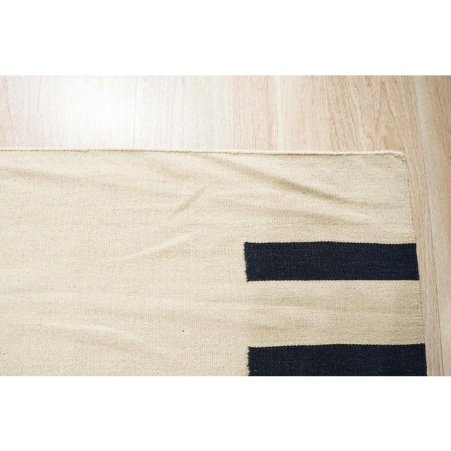 Ivory 8x10 Multicolor Hand-Knotted Wool Deconstructed Geometry Geometric Carpet Rug For Sale - Image 8 of 14